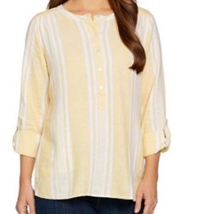 Striped Yarn Dyed Woven Top